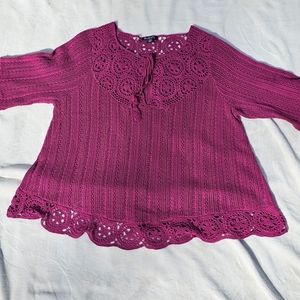 NWOT Women's Plus Roman's crochet sweater size 22/24
